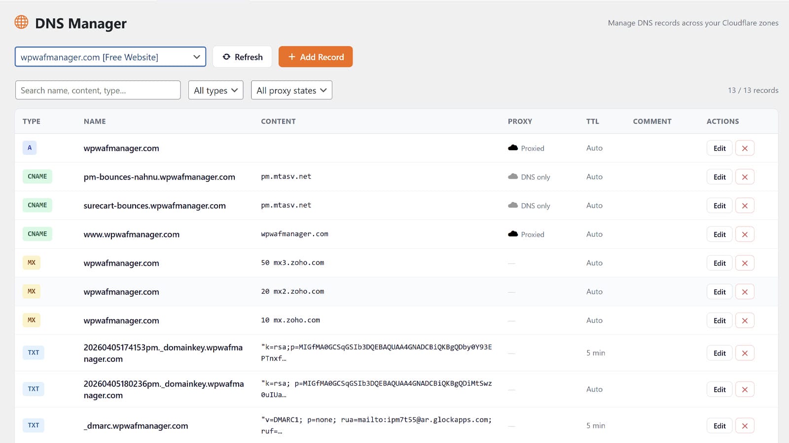 DNS Manager screenshot
